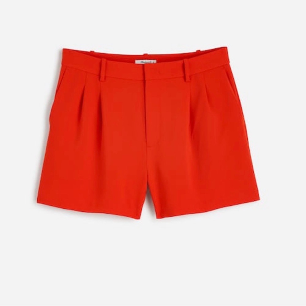 Madewell Easy Pleated Trouser Shorts in Crepe Size 12